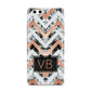 Personalised Chevron Marble Initials Huawei P10 Phone Case