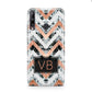 Personalised Chevron Marble Initials Huawei P40 Lite E Phone Case
