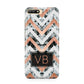 Personalised Chevron Marble Initials Huawei Y6 2018