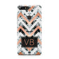 Personalised Chevron Marble Initials Huawei Y7 2018