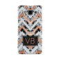 Personalised Chevron Marble Initials Samsung Galaxy A3 Case