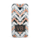 Personalised Chevron Marble Initials Samsung Galaxy A7 2017 Case