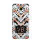 Personalised Chevron Marble Initials Samsung Galaxy A8 Case