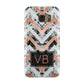 Personalised Chevron Marble Initials Samsung Galaxy Case