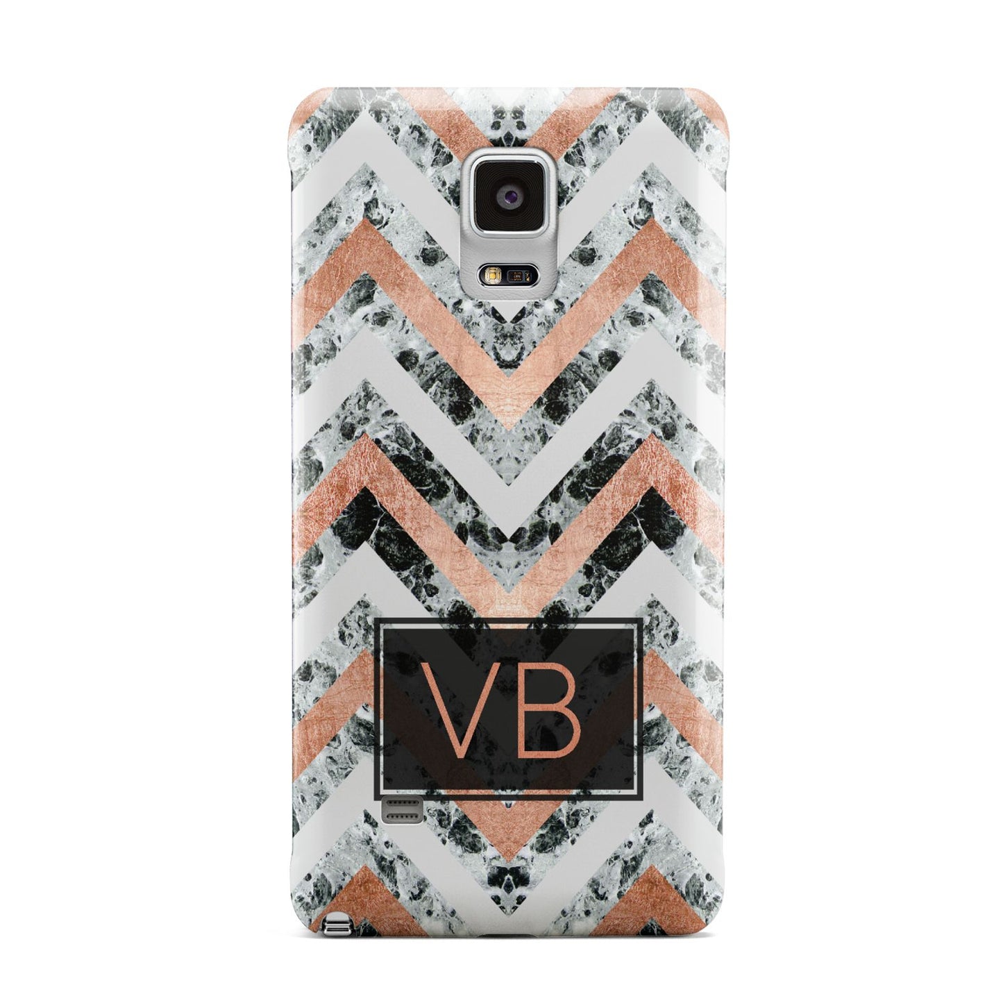 Personalised Chevron Marble Initials Samsung Galaxy Note 4 Case