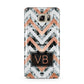 Personalised Chevron Marble Initials Samsung Galaxy Note 5 Case