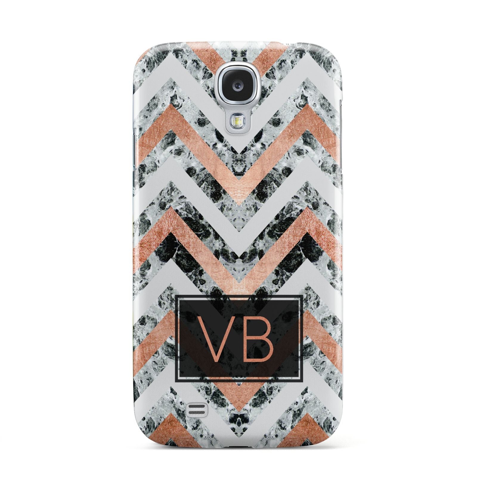 Personalised Chevron Marble Initials Samsung Galaxy S4 Case