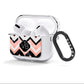 Personalised Chevron Marbled Initials AirPods Clear Case 3rd Gen Side Image