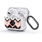 Personalised Chevron Marbled Initials AirPods Glitter Case 3rd Gen Side Image