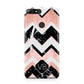 Personalised Chevron Marbled Initials Huawei Y7 2018