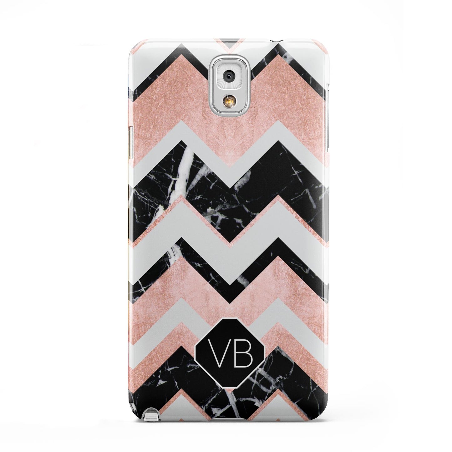 Personalised Chevron Marbled Initials Samsung Galaxy Note 3 Case