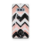 Personalised Chevron Marbled Initials Samsung Galaxy S10E Case