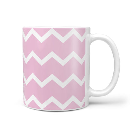 Personalised Chevron Pink 10oz Mug