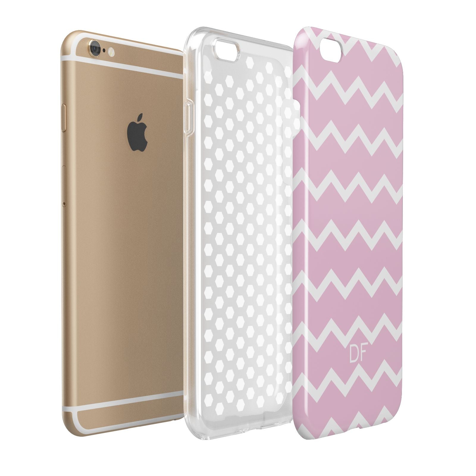 Personalised Chevron Pink Apple iPhone 6 Plus 3D Tough Case