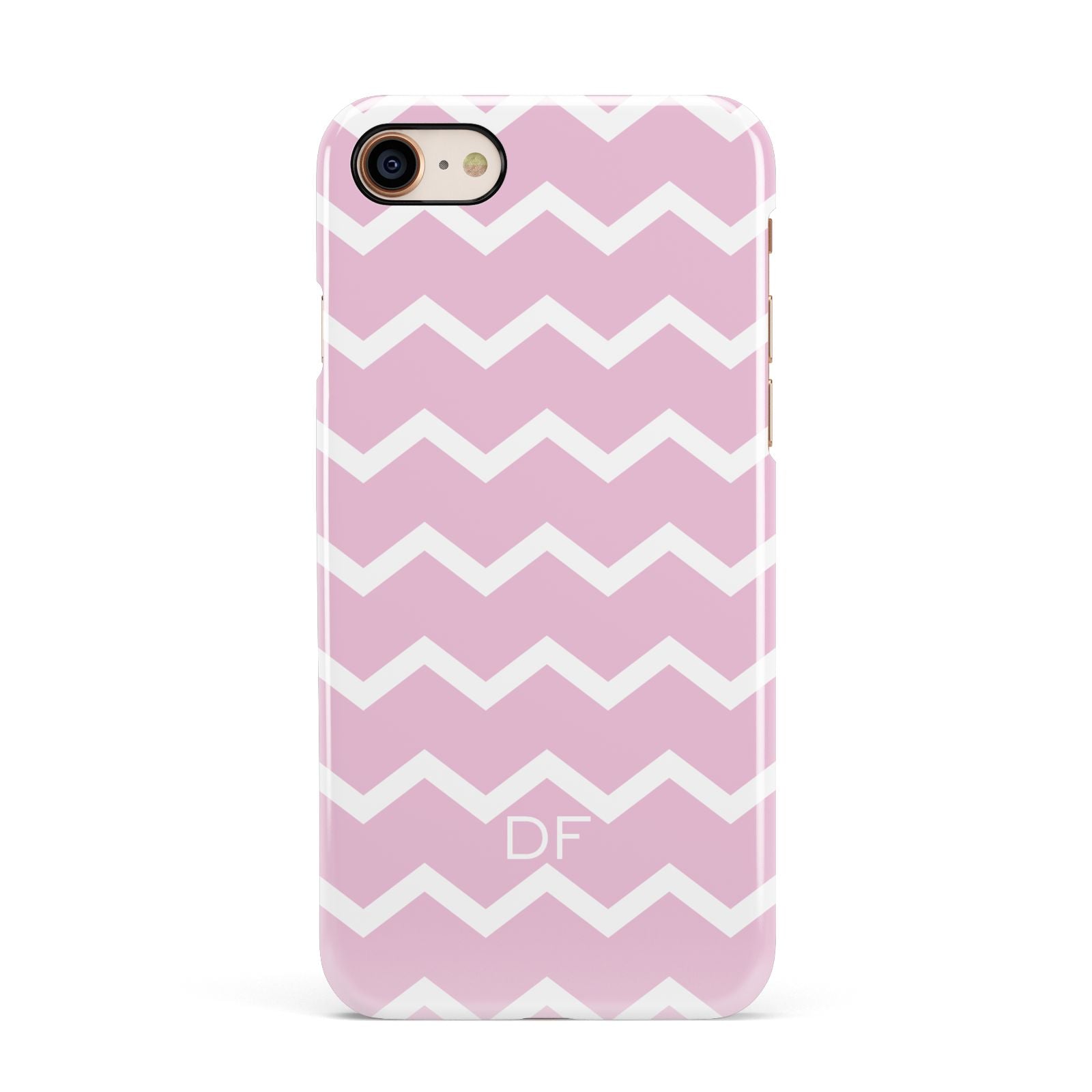 Personalised Chevron Pink Apple iPhone 7 8 3D Snap Case