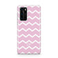 Personalised Chevron Pink Huawei P40 Phone Case