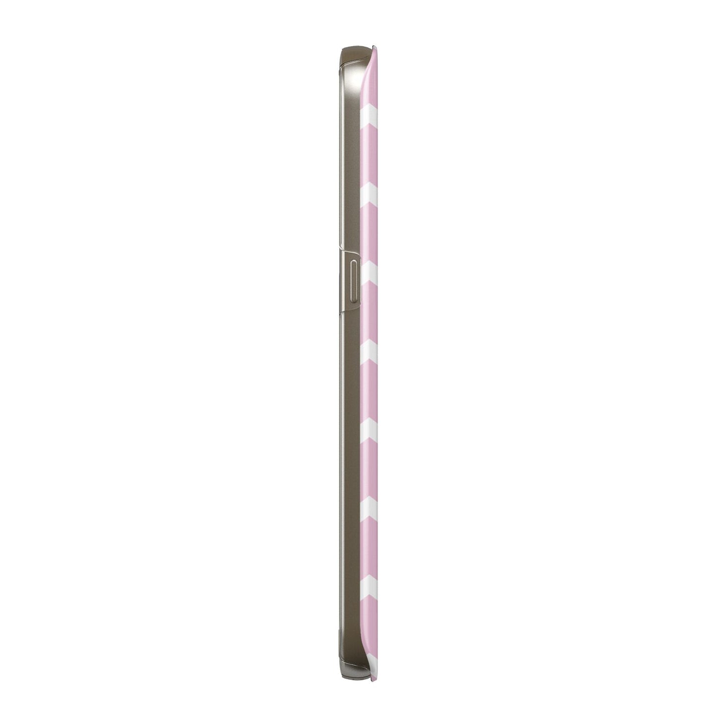 Personalised Chevron Pink Protective Samsung Galaxy Case Side Angle