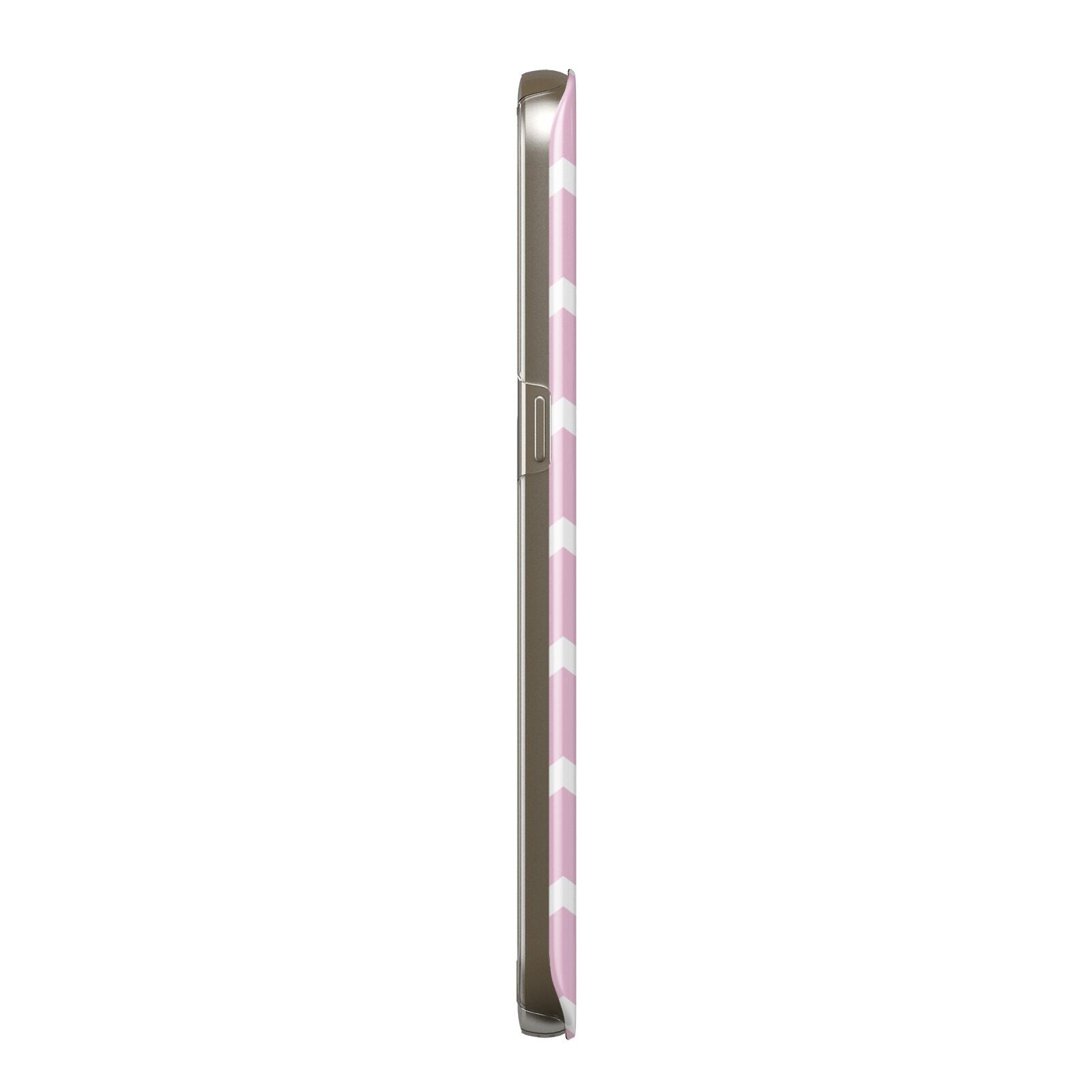 Personalised Chevron Pink Protective Samsung Galaxy Case Side Angle