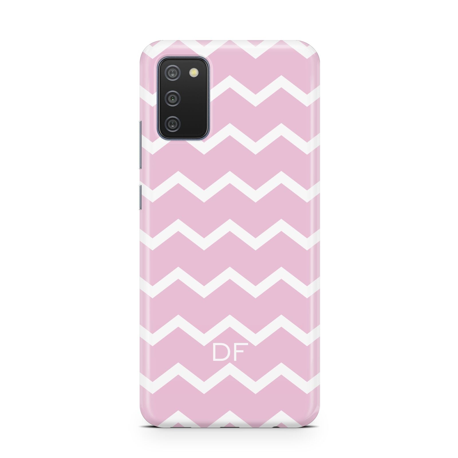 Personalised Chevron Pink Samsung A02s Case