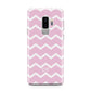 Personalised Chevron Pink Samsung Galaxy S9 Plus Case on Silver phone