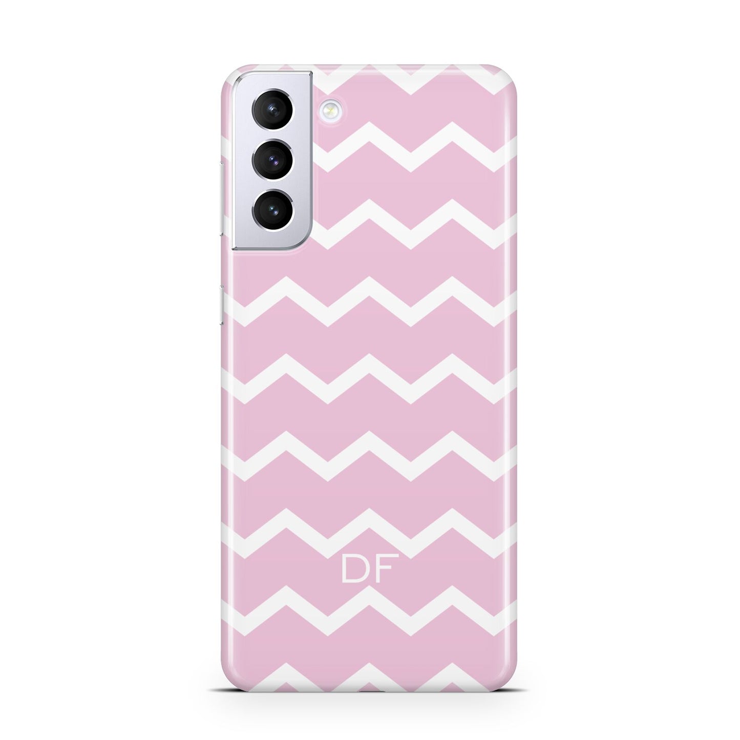 Personalised Chevron Pink Samsung S21 Plus Case
