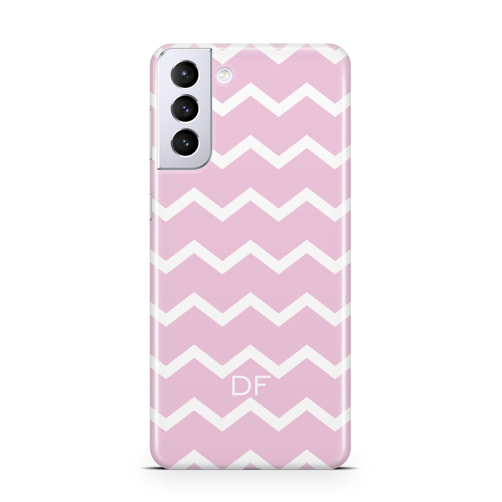 Personalised Chevron Pink Samsung S21 Plus Case