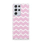Personalised Chevron Pink Samsung S21 Ultra Case