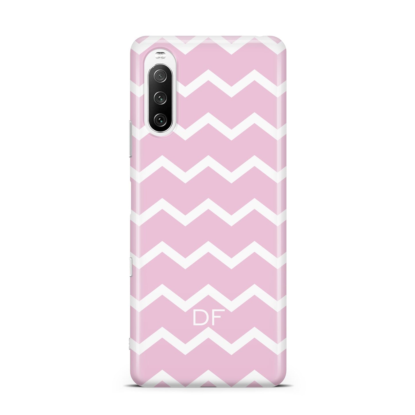 Personalised Chevron Pink Sony Xperia 10 III Case