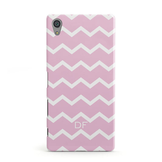 Personalised Chevron Pink Sony Xperia Case