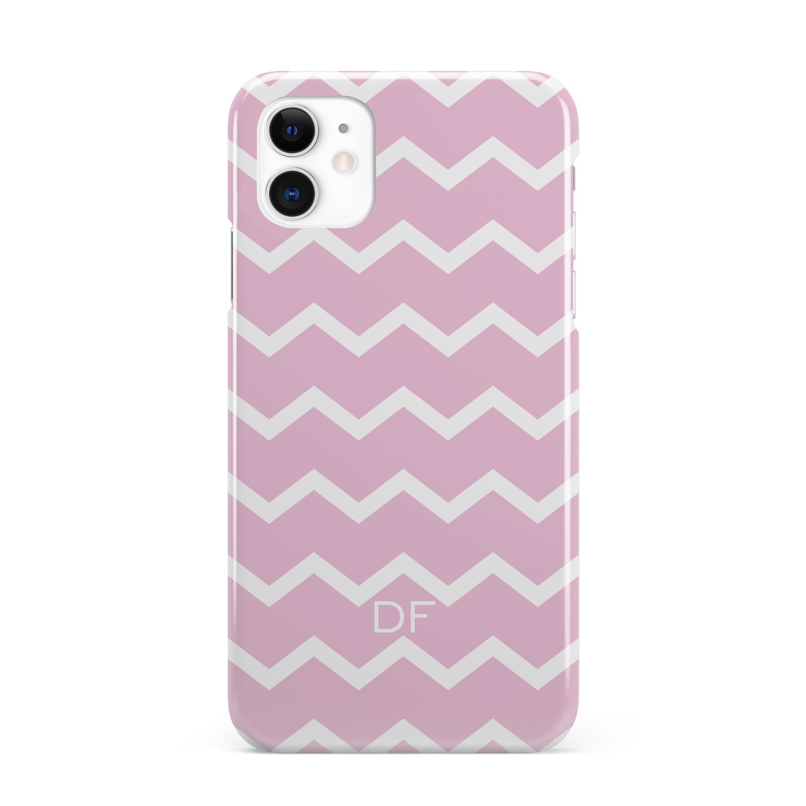 Personalised Chevron Pink iPhone 11 3D Snap Case