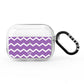 Personalised Chevron Purple AirPods Pro Clear Case
