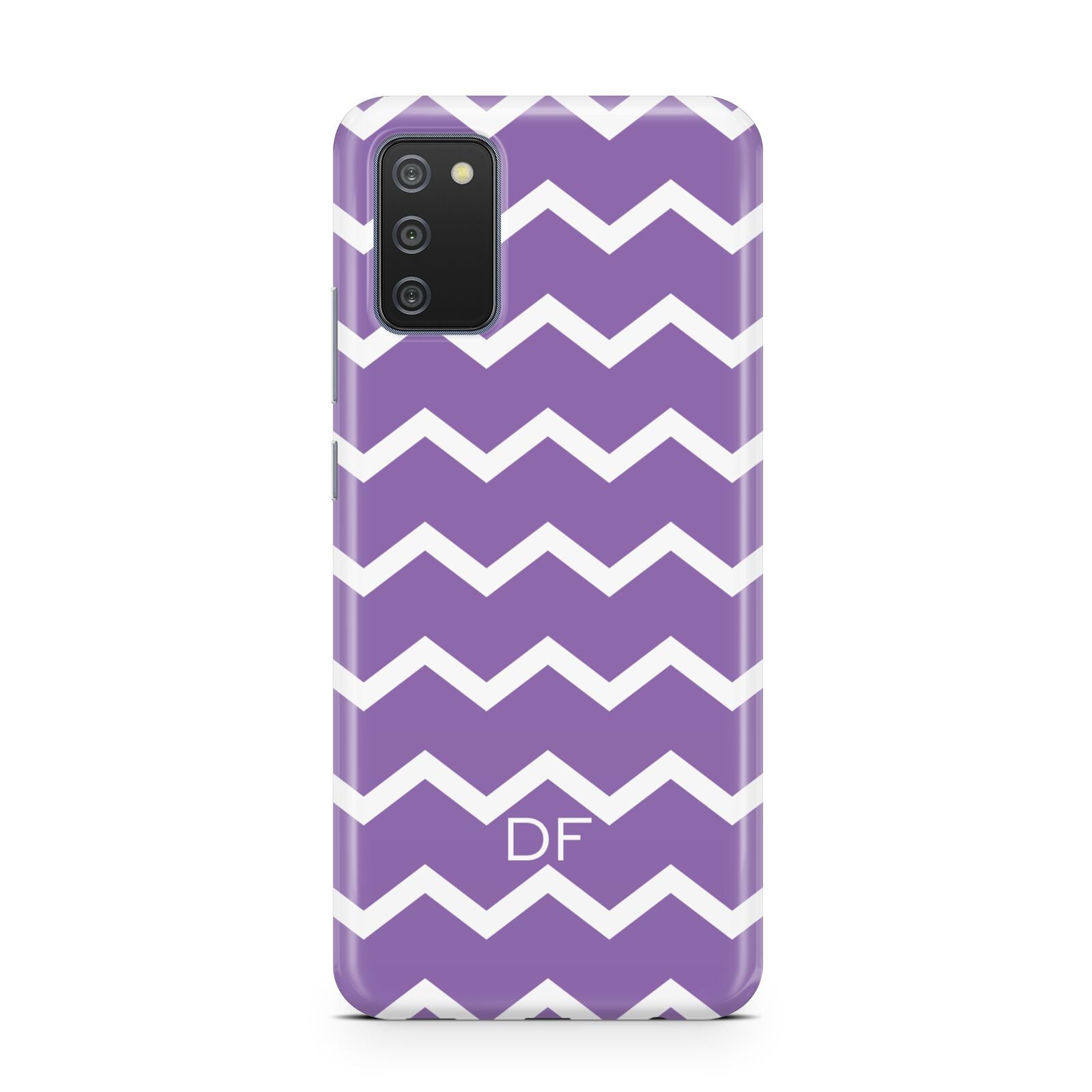 Personalised Chevron Purple Samsung A02s Case