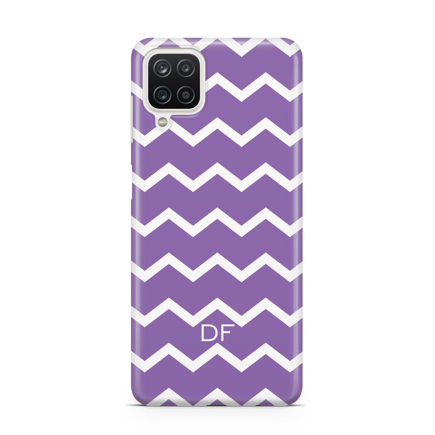 Personalised Chevron Purple Samsung A12 Case