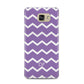 Personalised Chevron Purple Samsung Galaxy A5 2016 Case on gold phone