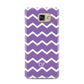 Personalised Chevron Purple Samsung Galaxy A7 2016 Case on gold phone