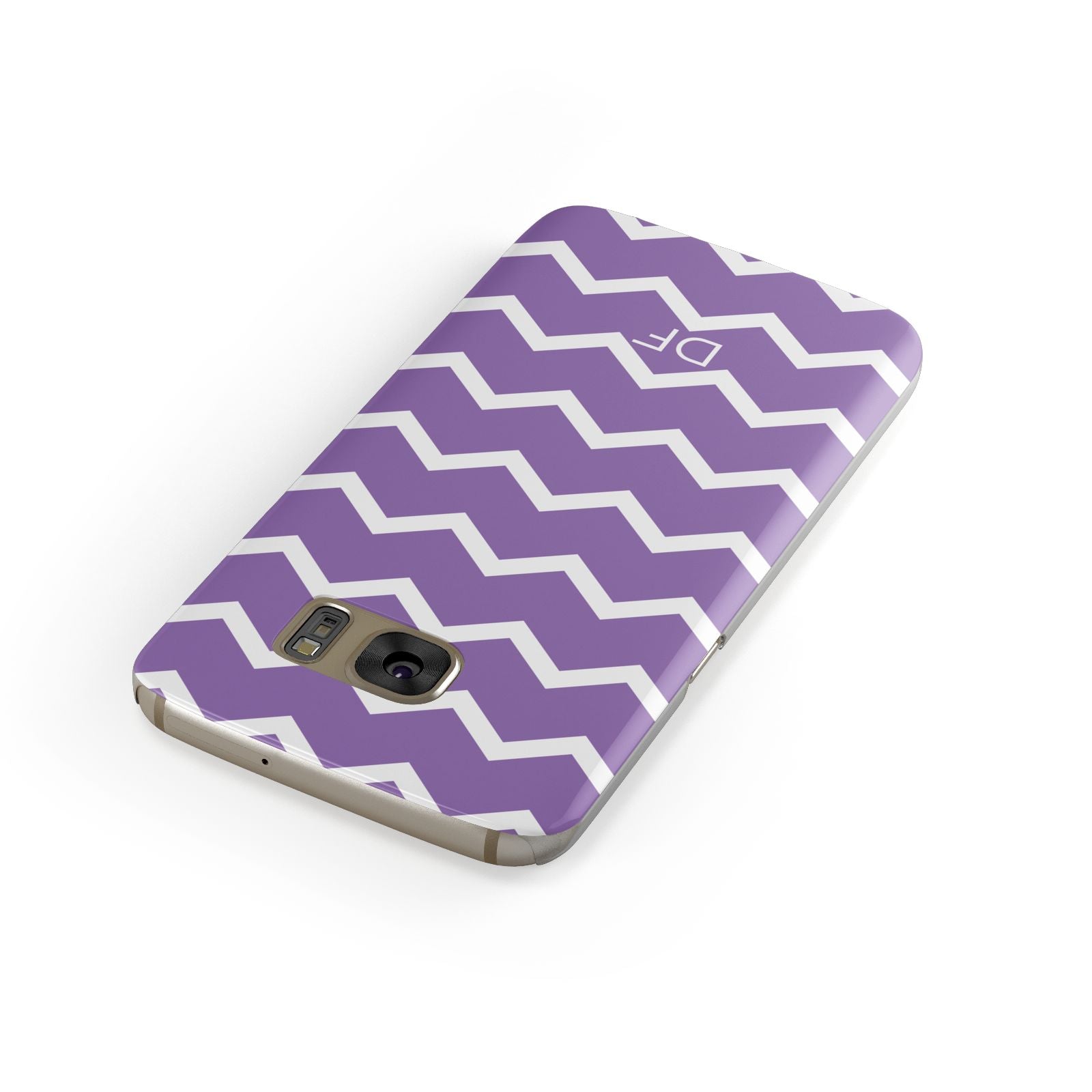 Personalised Chevron Purple Samsung Galaxy Case Front Close Up