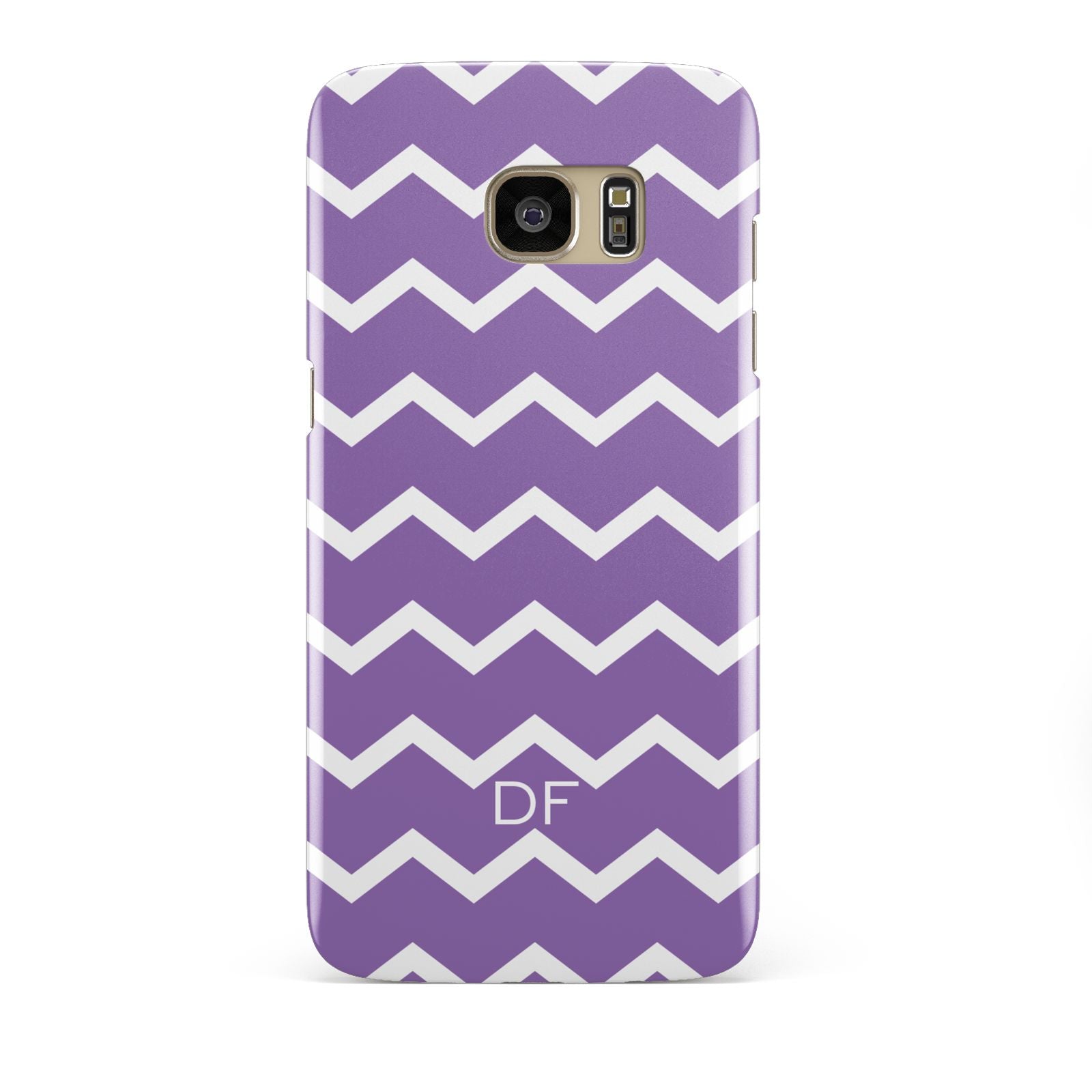 Personalised Chevron Purple Samsung Galaxy S7 Edge Case