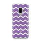 Personalised Chevron Purple Samsung Galaxy S9 Plus Case on Silver phone