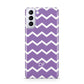 Personalised Chevron Purple Samsung S21 Plus Case