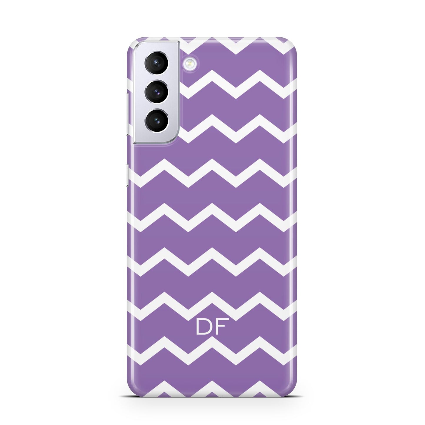 Personalised Chevron Purple Samsung S21 Plus Case