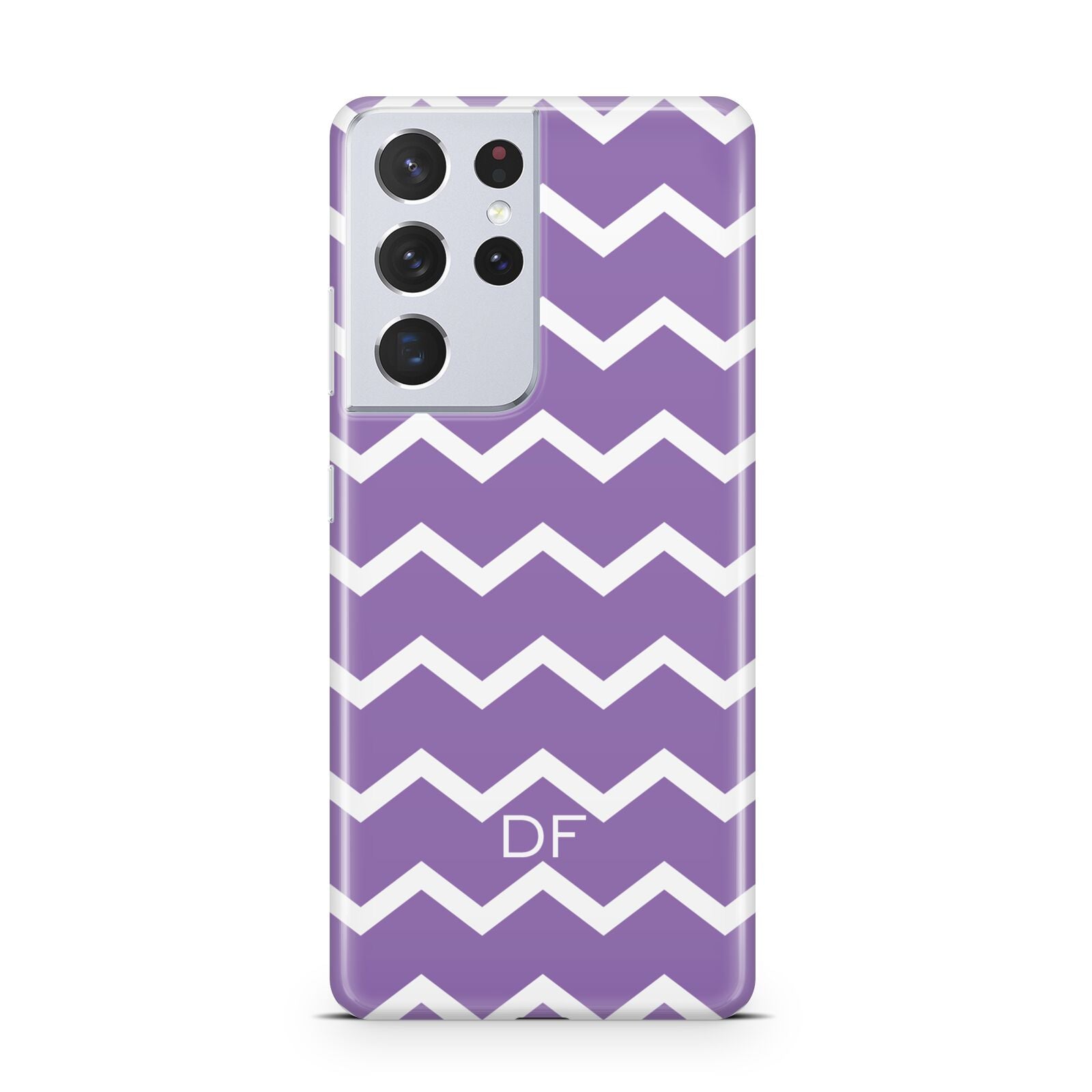 Personalised Chevron Purple Samsung S21 Ultra Case