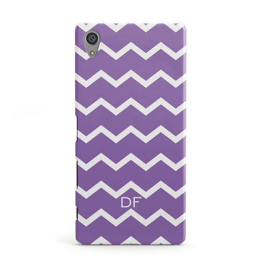 Personalised Chevron Purple Sony Xperia Case