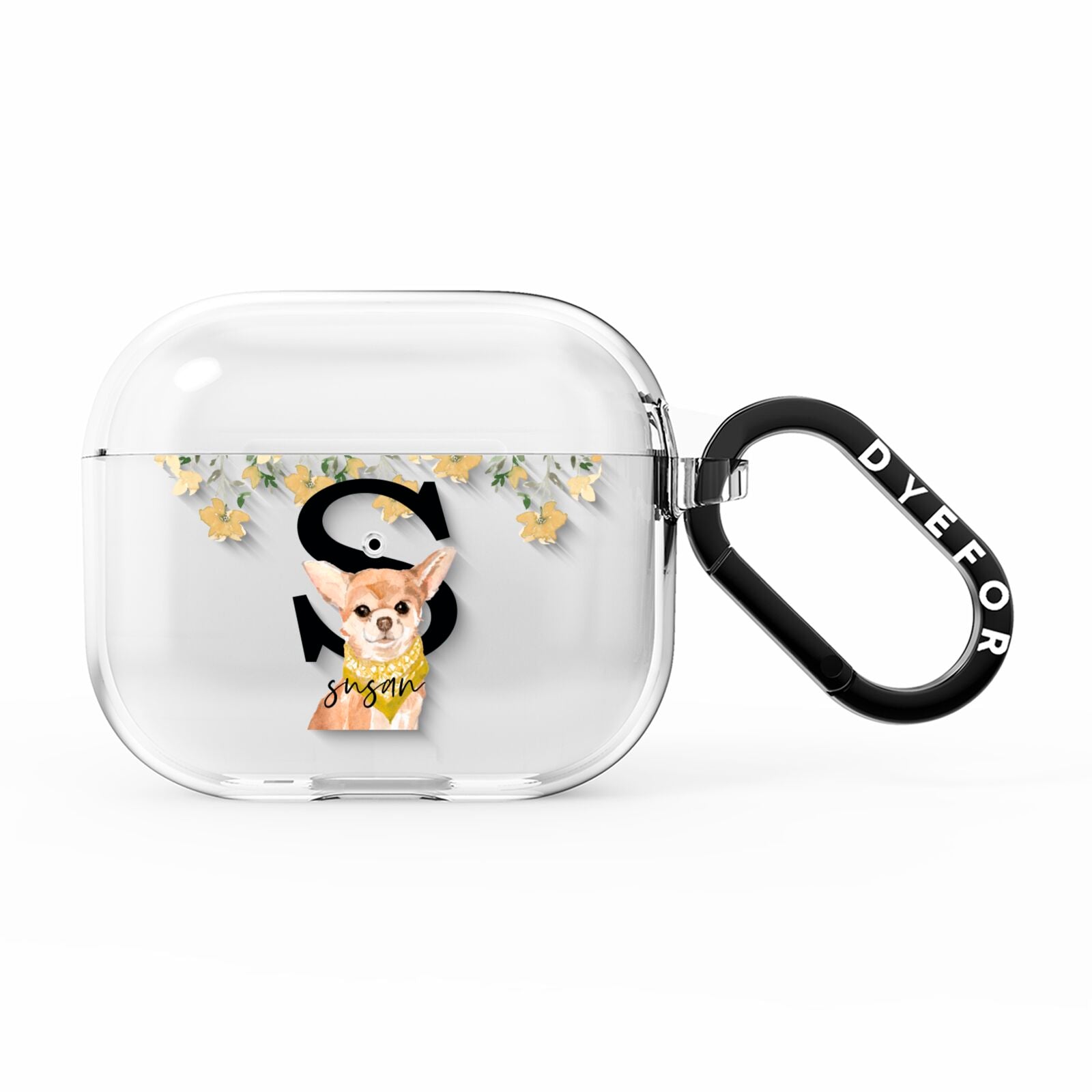 Personalised Chihuahua Dog AirPods Clear Case 3rd Gen