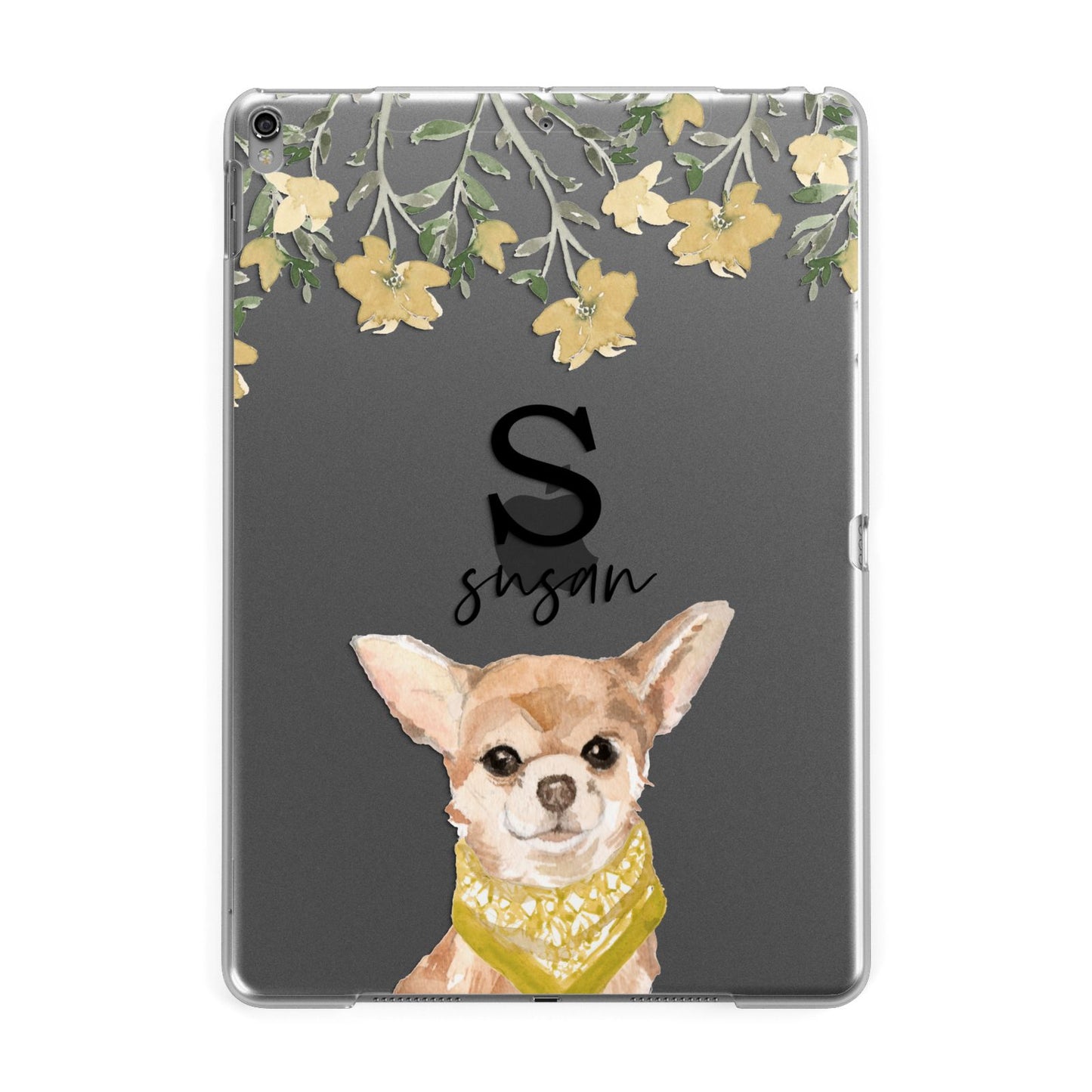 Personalised Chihuahua Dog Apple iPad Grey Case