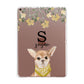 Personalised Chihuahua Dog Apple iPad Rose Gold Case