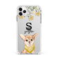 Personalised Chihuahua Dog Apple iPhone 11 Pro Max in Silver with White Impact Case