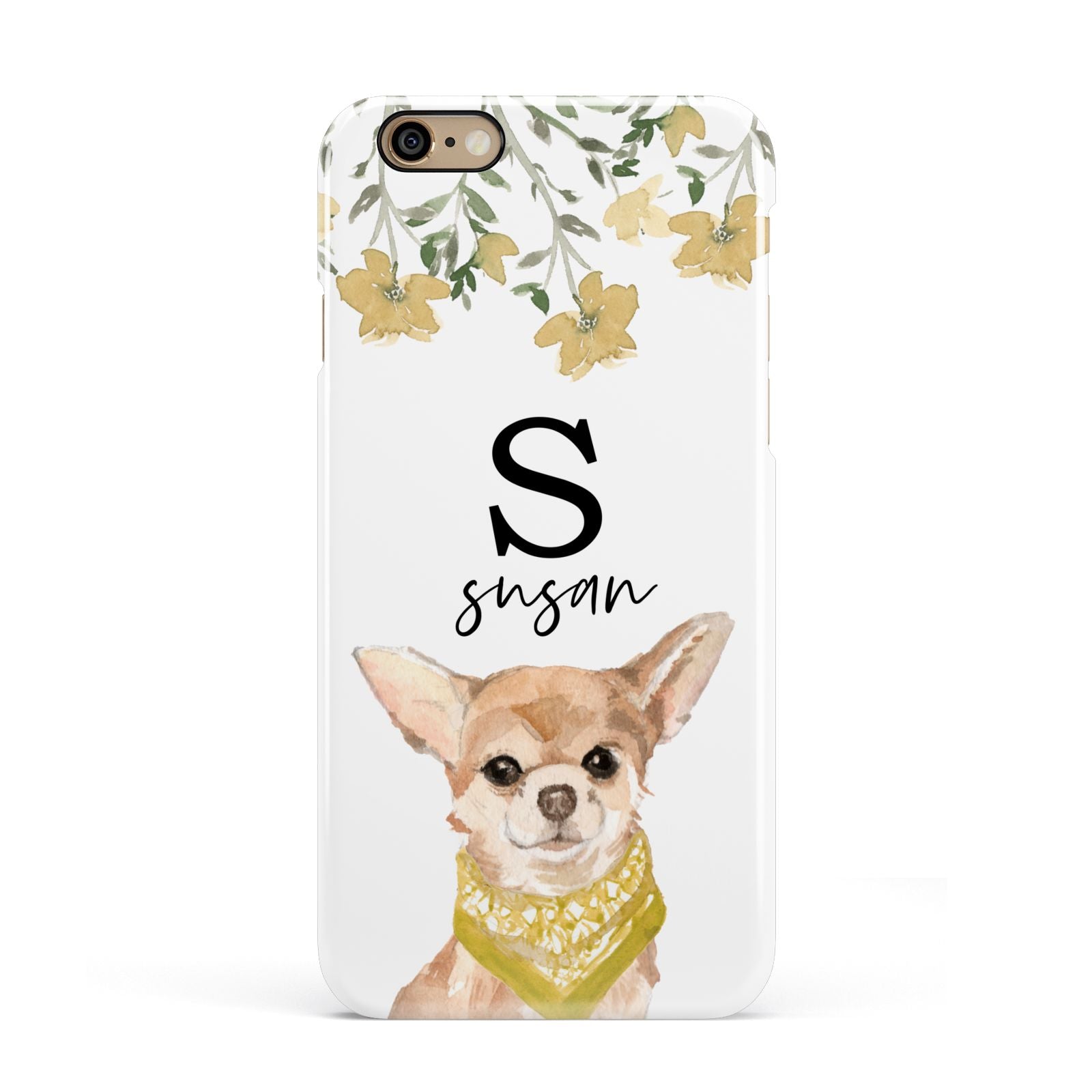 Personalised Chihuahua Dog Apple iPhone 6 3D Snap Case