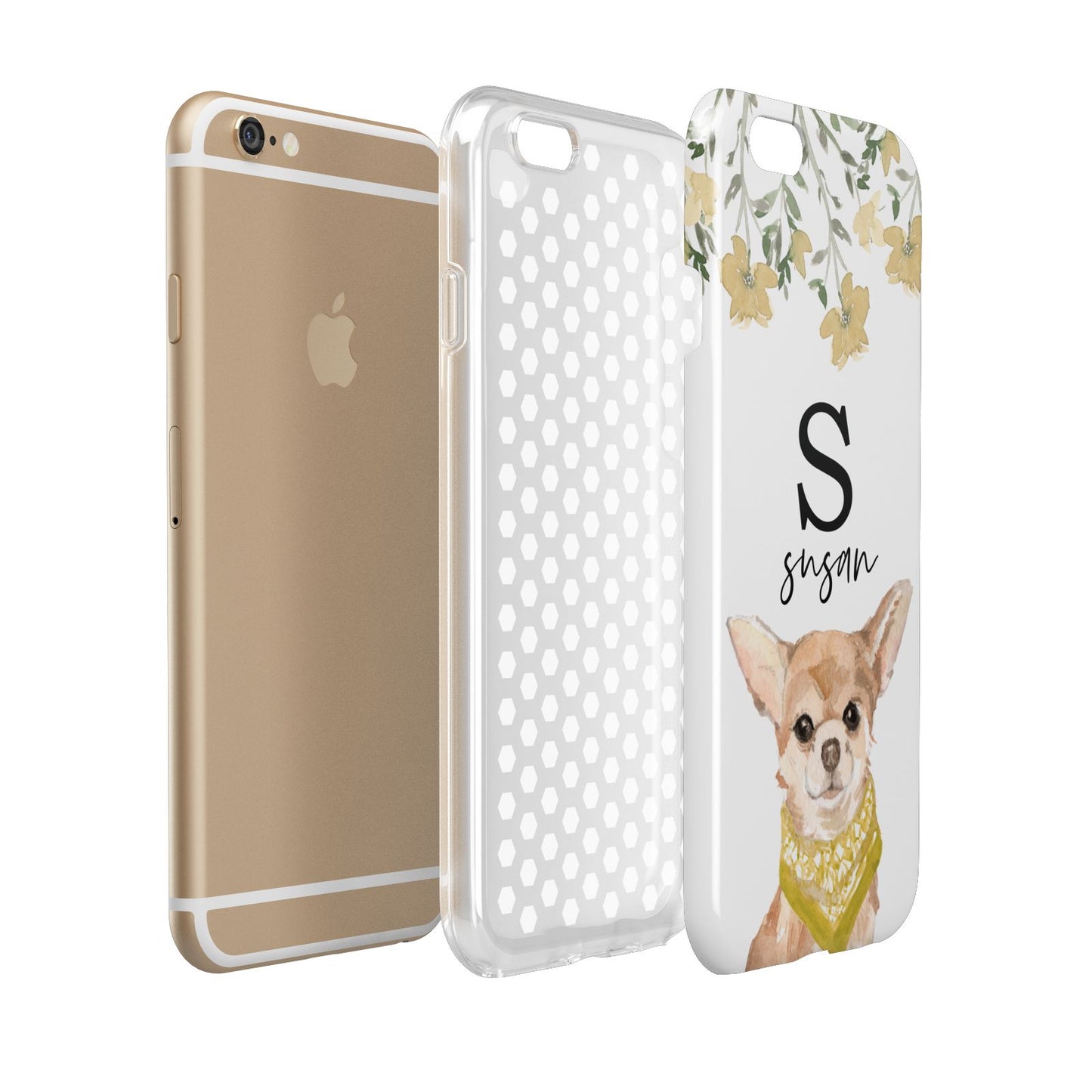 Personalised Chihuahua Dog Apple iPhone 6 3D Tough Case Expanded view