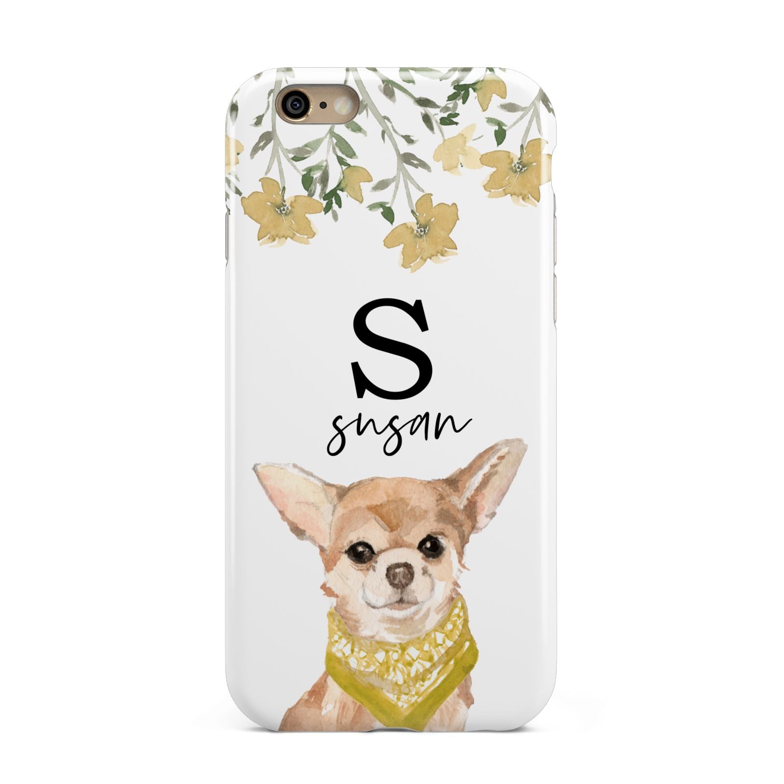 Personalised Chihuahua Dog Apple iPhone 6 3D Tough Case