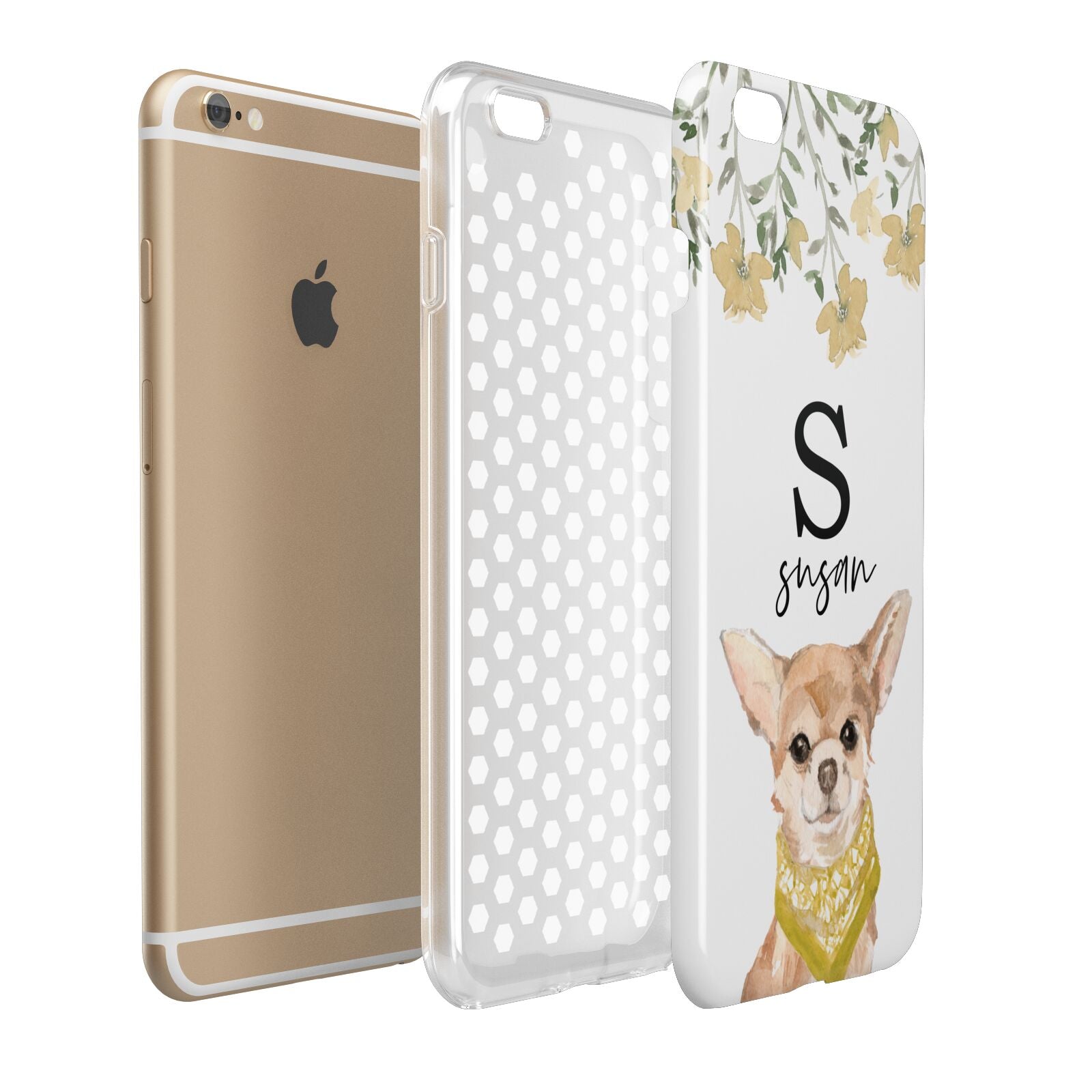 Personalised Chihuahua Dog Apple iPhone 6 Plus 3D Tough Case Expand Detail Image